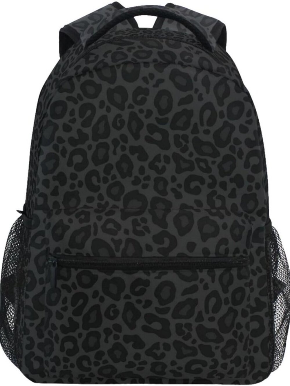 Stylish Black Leopard Print Backpack - Versatile Daypack for Travel, School